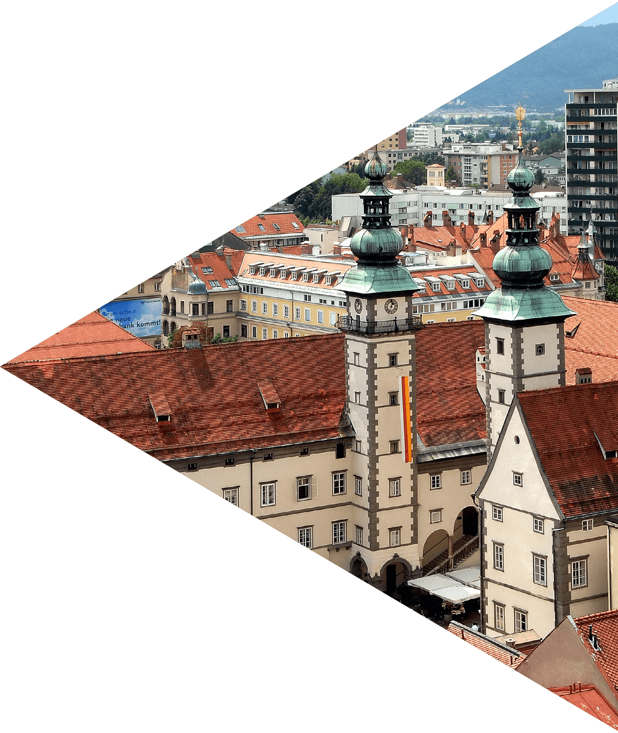 Vogelperspektive Klagenfurt Innere Stadt